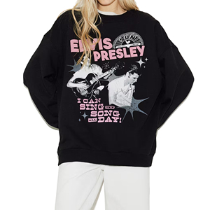 Femme 100% coton pull sweat surdimensionné coupe ample col côtelé lettre personnalisée impression Streetwear Style hiver avant à capuche - Product Image 1