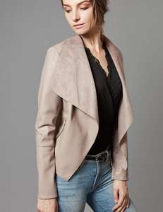 Veste en cuir matelassée d'hiver, tissu en toile, coupe-vent, écologique, usage décontracté, qualité supérieure, style haut de gamme - Product Image 2