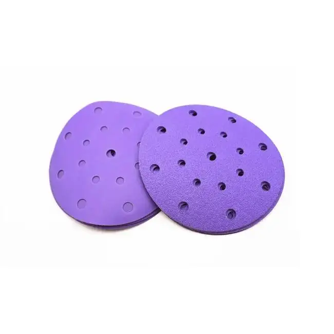 Factory 6 Inch 60 Grit Hook and Loop Purple Round Sanding Disc for Metal Automotive Wood Ceramic Sand Paper