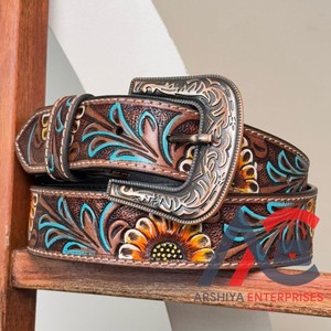 เข็มขัดหนังวัวแท้สำหรับผู้ชายและผู้หญิงปรับได้เข็มขัดหนังวัวแท้ - Product Image 1