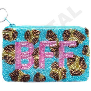 Pochette à monnaie Virgo Portefeuille personnalisé en perles de rocaille Beau cadeau de maman-Design coeurs pour filles - Product Image 3