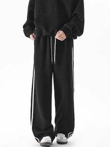 Pantalon droit à jambe large décontracté personnalisé de grande taille pour hommes Streetwear Pantalons pour hommes - Product Image 3