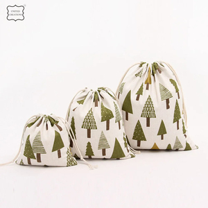 Sac à cordon en toile de coton biologique imprimé de logo personnalisé spacieux et durable avec une durabilité supplémentaire recyclable pour le shopping - Product Image 2