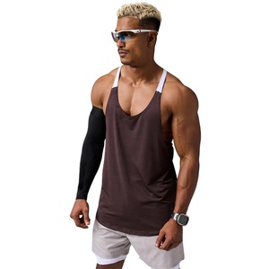 Custom Tank Tops Manufacturer Activewear Polyester Gym Stringer <b>Singlets</b> <b>Running</b> Sports Quick Dry Loose Fit Sleeveless Construct - Product Image 4