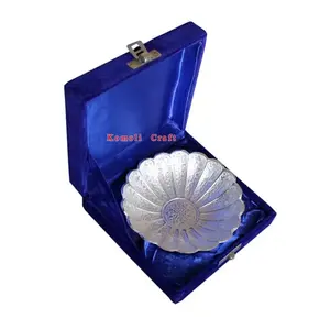 Cuencos chapados en plata con forma de corazón de pavo real para invitados, regalo de boda indio, la mejor calidad, precio al por mayor - Product Image 4