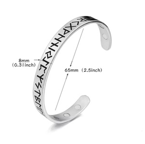 Bracelet vintage à motif d'étoile magnétique en alliage de cuivre à la mode et accessoires de bijoux de manchette pour unisexe - Product Image 1