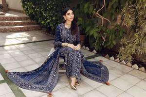 ชุดเดรสอินเดียปักเลื่อมแฟนซีจากนักออกแบบล่าสุดชุดเดรสเคอร์ต้าสไตล์ปากีสถานคุณภาพสูง salwar kameez lehenga choli - Product Image 5