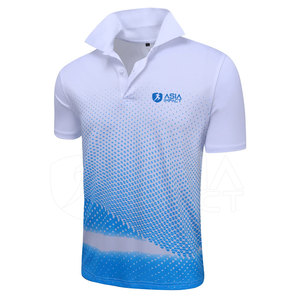 เสื้อยืดโปโลที่กำหนดเอง100% ชุดกีฬาโพลีเอสเตอร์แห้งเร็วดีไซน์ลายพื้นสำหรับทุกเพศ - Product Image 2