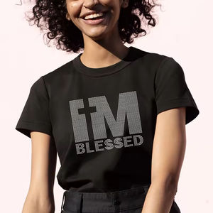 T-shirts glamour à paillettes en strass pour femmes, hauts décorés de cristaux brillants et brillants, vêtements de soirée élégants - Product Image 1