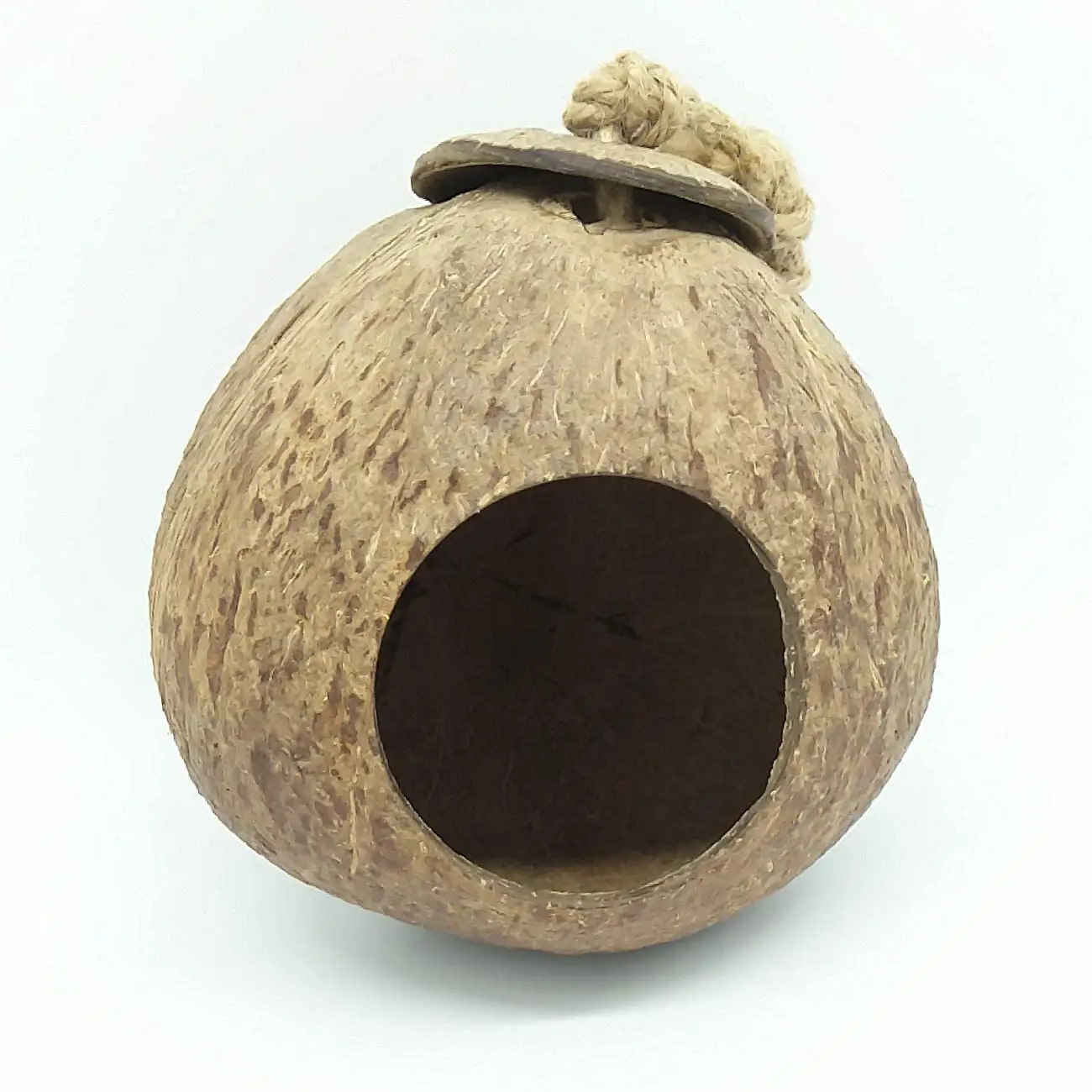 코코넛 버드 둥지 오두막 사다리 안전 숨기기 집 새 작은 동물 집 애완 동물 케이지
