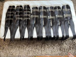 Perruque full hd lace sans colle avec closure, perruque de cheveux humains brut indien vierge à cuticules alignées - Product Image 3