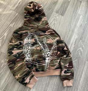Oem Streetsware custom puff printing hoodie Digital Printing <b>Spray</b> Sun Faded Heavyweight Boxy Zip up camo Hoodies For Unisex - Product Image 6