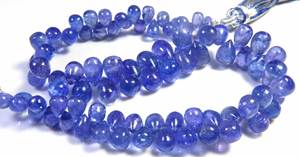 Collar de Tanzanita Africana Azul de Primera Calidad, Cuentas Sueltas Lisas de 6-9 mm, Piedra Preciosa Pleocroica Natural 100%, Forma de Lágrima, Collar de 9 Pulgadas - Product Image 5