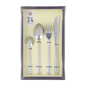 Juego de Vajilla Contemporáneo Mr.Spoon de Acero Inoxidable 18/0, 24 Piezas, para 6 Personas, Kit de Tenedores/Cuchillos/Palillos, Apto para Lavavajillas, Estilo Ejecutivo - Product Image 2