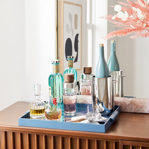 ถาดแล็คเกอร์พรีเมี่ยมพร้อมที่จับที่ใช้งานได้ถาดแล็คเกอร์ตกแต่งสวยงามเหมาะสำหรับเครื่องดื่มอาหารและจัดแต่งทรงผมบนโต๊ะ - Product Image 6