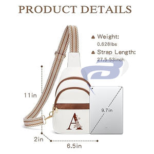 Custom Initial Letter Sling Chest Anime <b>Bag</b> Women PU Leather Mini <b>Crossbody</b> Backpack Fashion Casual <b>Travel</b> Shoulder Anime <b>Bag</b> - Product Image 2