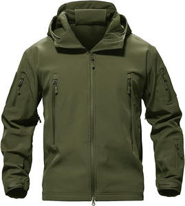 Veste coupe-vent coupe-vent imperméable softshell avec logo personnalisé pour hommes, fabriqué en polyester, pour les activités de plein air, sac emballé - Product Image 3