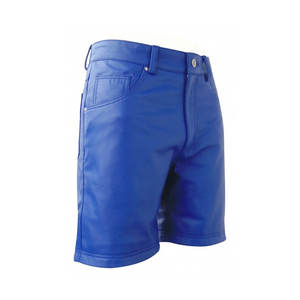 Shorts en cuir pour hommes de qualité supérieure avec une finition douce au toucher et des coutures durables Shorts en cuir modernes pour hommes - Product Image 2