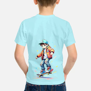 Camiseta juvenil de moda, ropa de calle Unisex, tela de algodón, diseño personalizado para eventos de equipos y uso promocional - Product Image 2