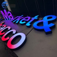 Letrero Luminoso LED RGB para Tienda con Certificación CE y RoHS, Letras LED de Canal con Cambio de Color