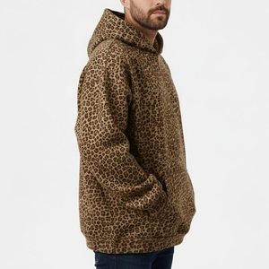 Top Quality Pullover Men <b>Leopard</b>-<b>print</b> <b>Hoodies</b> In Bulk Quantity Custom Design Casual Wear Men Pullover <b>Hoodies</b> For Sale - Product Image 3