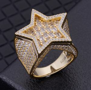 9.00Ct Hip Hop Rond et Baguette Diamant VVS Moissanite Ice Out Or Jaune Bague Anniversaire Homme Argent Sterling 925 - Product Image 2