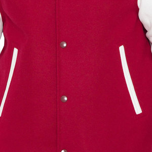 Chaqueta Letterman Personalizada con Logotipo Frontal y Cuello Alto, MOQ Bajo, Alta Calidad, para Hombre, Invierno, Transpirable, Secado Rápido, Poliéster/Algodón, OEM - Product Image 5