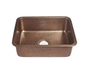 Fregadero de cobre Rectangular con acabado antiguo Nuevo diseño martillado Bajo lavabo de metal con nuevo aspecto - Product Image 2