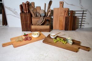 Planche à découper en bois de luxe avec marque personnalisée, options d'étiquetage privé et qualité d'exportation, acier inoxydable inclus - Product Image 4