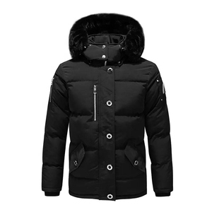 Vestes à bulles pour hommes en coton avec logo personnalisé, vestes matelassées d'hiver, veste à bulles noire en polyester pour hommes, vente en gros - Product Image 1