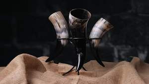 ไวกิ้งชุดดื่ม6ชิ้นขัดเงาขนาด400มล. โต๊ะแกะสลักสไตล์สัตว์หรูหราสำหรับตกแต่งบ้าน - Product Image 5