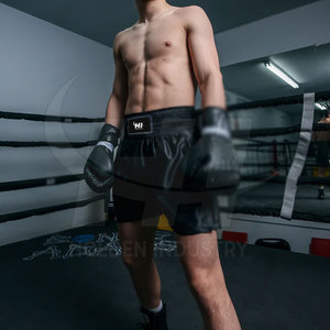 กางเกงชกมวยสไตล์โมเดิร์น ผ้าโพลีเอสเตอร์นุ่ม กางเกงชกมวยสำหรับฝึกซ้อม กางเกงชกมวยราคาส่ง - Product Image 5