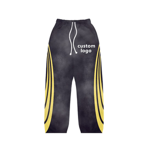 New Stylish Design Good Quality Custom <b>Sun</b> Faded Side <b>Strip</b> Comfortable Zipper Tracksuit for Men Flared Sweatpants for Winter - Product Image 2