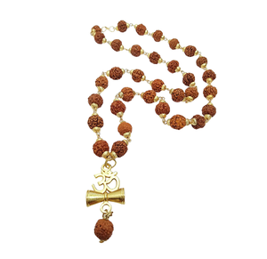 Dimond OHM 9 มม.Rudraksh จี้โลหะสร้อยคอจี้ธรรมชาติทําด้วยมือจี้ขายส่งจากอายมาร่าคริสตัลส่งออก - Product Image 3