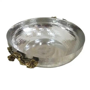 Cuenco decorativo de diseño de tendencia, cuenco de servicio de Metal de forma redonda para vajilla de Hotel y restaurante, fruteros - Product Image 6