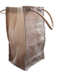Custom Logo Reusable Lowellcraft JBW03037 <b>Small</b> Geometric Pattern NviroVino Juco <b>Bag</b> Rustique Wine Tote BioBlend EcoHaven <b>Bag</b> - Product Image 1