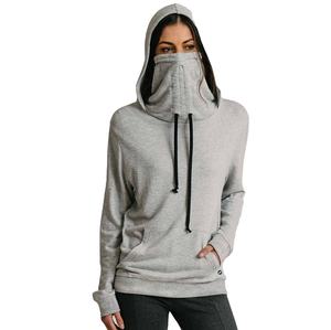 Sudaderas con capucha para mujer 100% algodón Fleece Custom Screen Print Full Blank Vintage Drop Shoulder Terry Streetwear Unisex Ninja Balaclava - Product Image 1