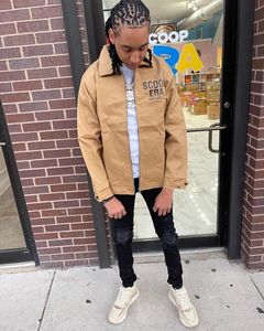 High Quality 100% Cotton <b>Men's</b> <b>Jacket</b> OEM High Street Multi <b>Utility</b> Pockets All Printed Multi Solid Colors for Winter - Product Image 3