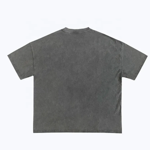 เสื้อยืดวินเทจโอเวอร์ไซส์สำหรับผู้ชายผ้าคอตตอนหนัก240กรัมขนาดใหญ่พิเศษทรงหลวมลำลองแขนสั้นฤดูร้อน - Product Image 2