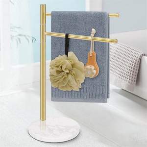 Toallero de Latón, Soporte Clásico para Baño, Superficie de Metal Pulido, Construcción Robusta, Diseño Atemporal, Decoración de Hogar de Lujo, Utilidad - Product Image 2