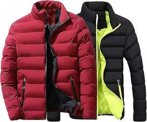 Veste universitaire d'hiver à la mode pour hommes Manteau bouffant à capuche en laine avec manteau bouffant rembourré isolé en duvet résistant à l'eau - Product Image 5