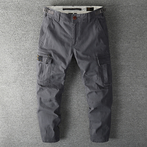 2025 pantalones de algodón de talla grande para hombre, monos multibolsillos a la moda, transpirables - Product Image 5