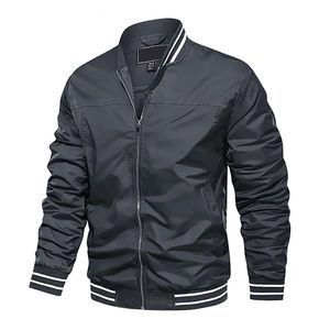 Prix pas cher prix de gros blousons d'aviateur pour hommes respirant 100% polyester matériel hommes vestes impression de logo personnalisé - Product Image 5