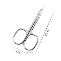 Ciseaux à cuticules de manucure professionnels petits cisailles incurvées extra fines 3.5 "Logo personnalisé avec emballage personnalisé