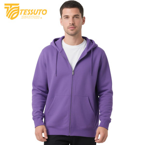 Hip Hop estilo pesado 100% algodón hombres Vintage Sudadera con capucha bordado personalizado de alta calidad con diseño de cremallera - Product Image 2