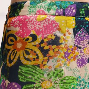 Set di Kurta Sharara in Chiffon stampato blu multicolore e festoso abbigliamento etnico firmato per abiti tradizionali da donna - Product Image 6