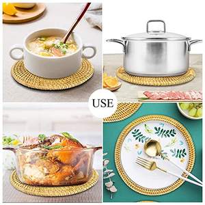 Hot Sale Latest Handmade Rattan <b>Placemats</b> & Coaster for Round Table Decorations <b>Christmas</b> OEM Rustic <b>Placemats</b> From Vietnam - Product Image 5