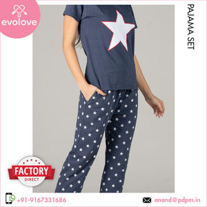 Meilleure vente 100% coton 2 pièces femmes Pama ensemble dernière conception Sexy robe de nuit fermeture à cordon XL-pour un usage domestique cet hiver - Product Image 5