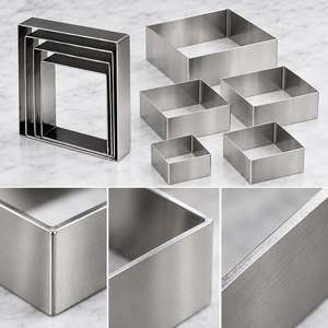 แหวนเค้กฟิดา สี่เหลี่ยม อาร์กอน 1.2 มม. สูง 10 ซม. สแตนเลส - Product Image 2