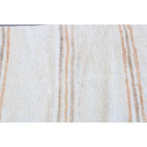 Vintage Turkish <b>Rug</b> 2.5x8.5 ft, White <b>Runner</b> Floral Wool <b>Rug</b> - Product Image 4